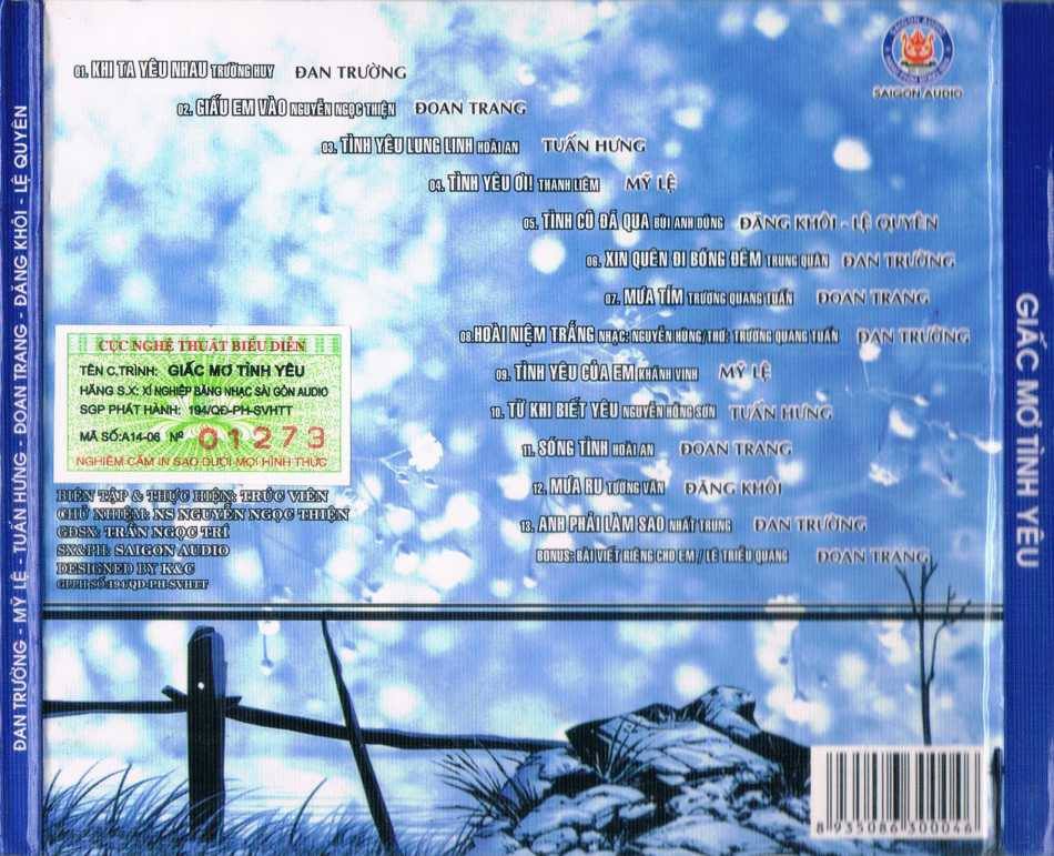 Sài Gòn Audio CD - Giấc Mơ Tình Yêu