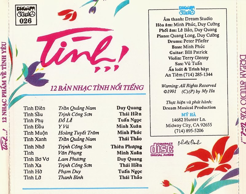 Dream Studio CD 026 - 12 Nhạc Phẩm Về Tình Yêu