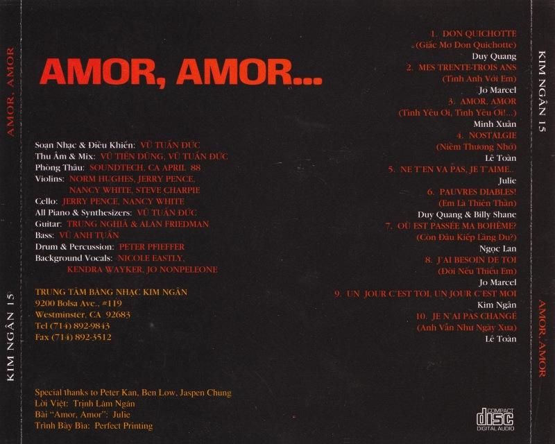 Kim Ngân CD 015 - Amor, Amor
