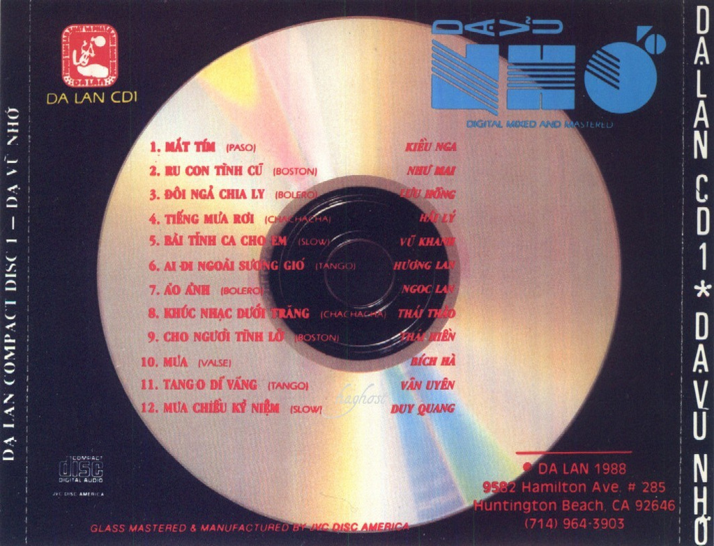 Dạ Lan CD 001 - Dạ Vũ Nhớ
