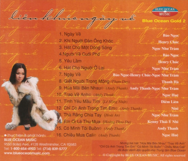 Blue Ocean Gold CD 002 - Liên Khúc Ngày Về