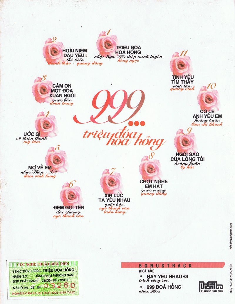 Phương Nam CD - 999 Triệu Đóa Hoa Hồng