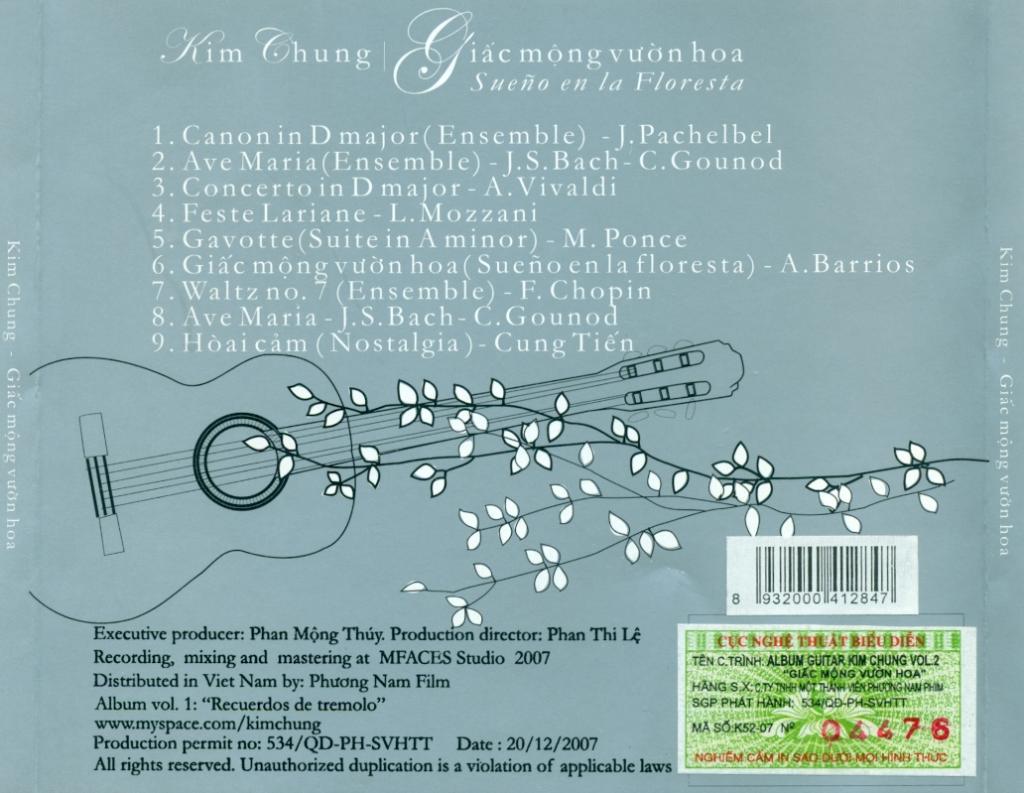 Phương Nam CD - Giấc mộng vườn hoa (Sueno En La Floresta)