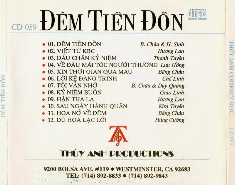 Thúy Anh CD059 - Đêm Tiền Đồn