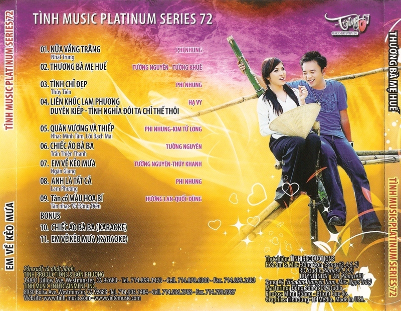 Tình Music CD72 - Em Về Kẻo Mưa