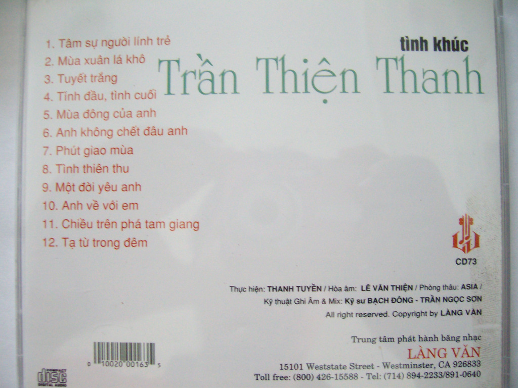 Làng Văn CD163 - Tình Khúc Trần Thiện Thanh