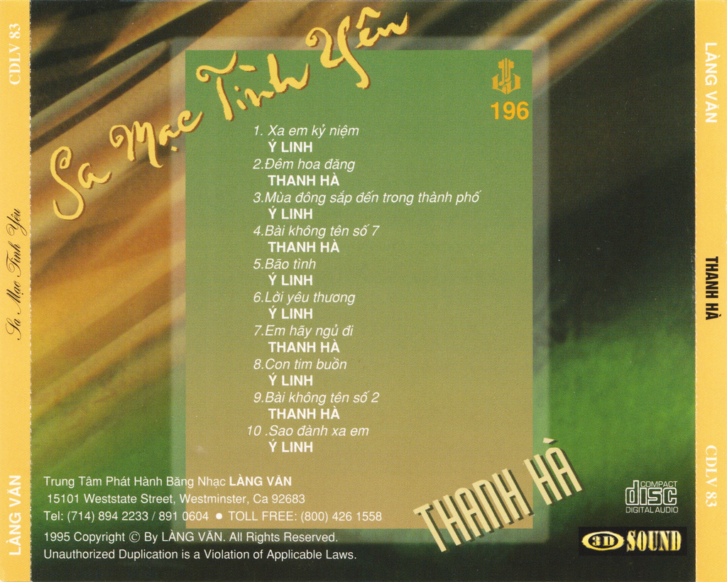 Làng Văn CD196 - Sa Mạc Tình yêu