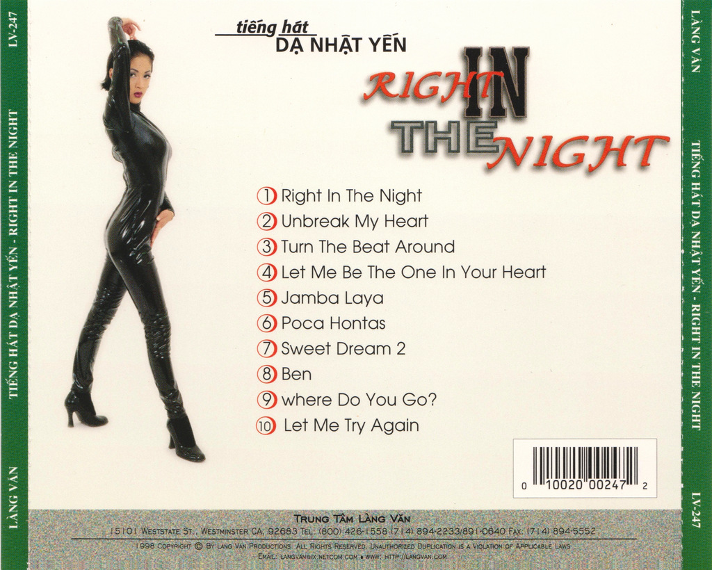 Làng Văn CD247 - Right In The Night