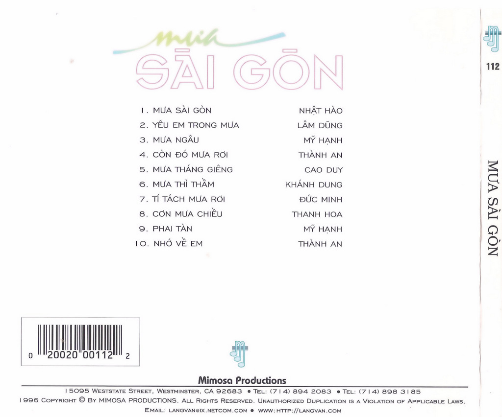 Mimosa CD112 - Mưa Sài Gòn