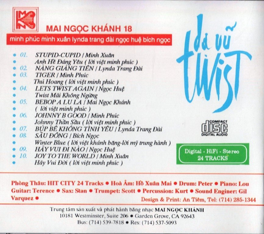 Mai Ngọc Khánh CD018 - Dạ Vũ Twist