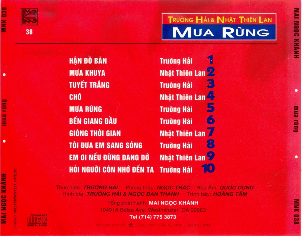 Mai Ngọc Khánh CD038 - Mưa Rừng
