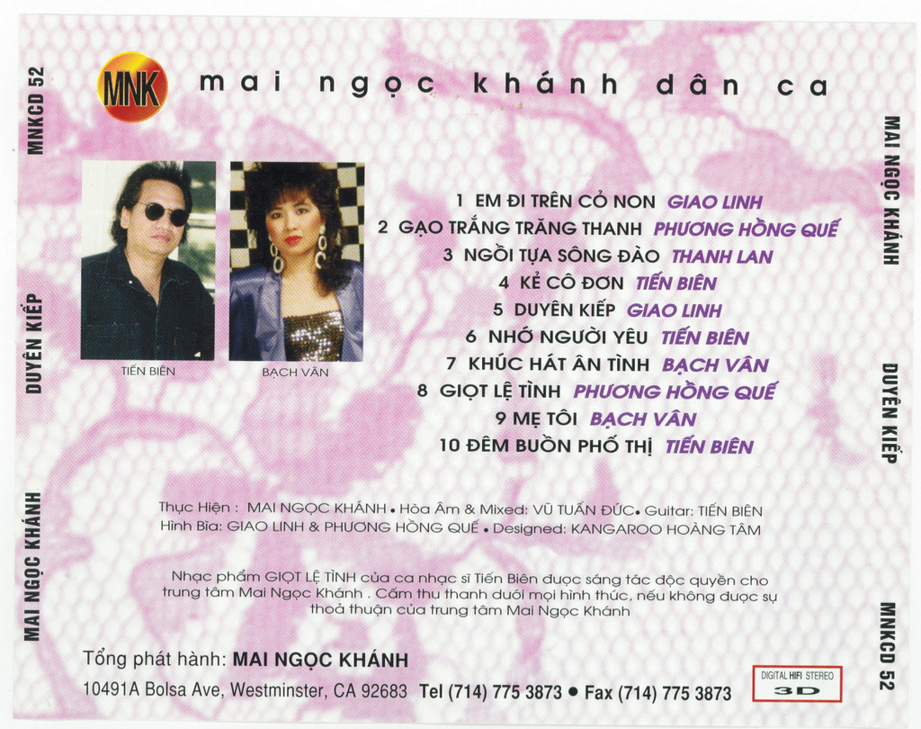 Mai Ngọc Khánh CD052 - Duyên Kiếp