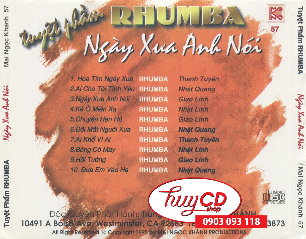 Mai Ngọc Khánh CD057 - Ngày Xưa Anh Nói