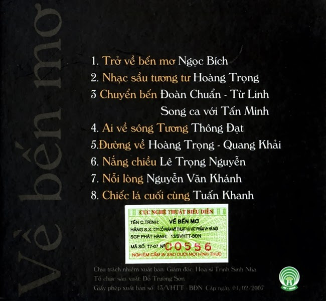 Về Bến Mơ - Quỳnh Hoa (Hồ Gươm CD)