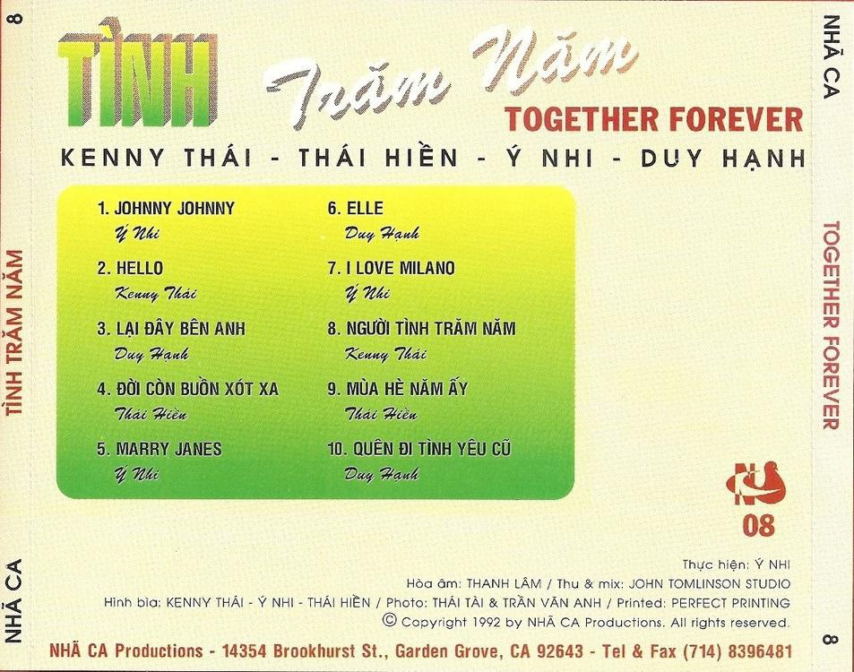 Nhã Ca CD008 - Tình Trăm Năm