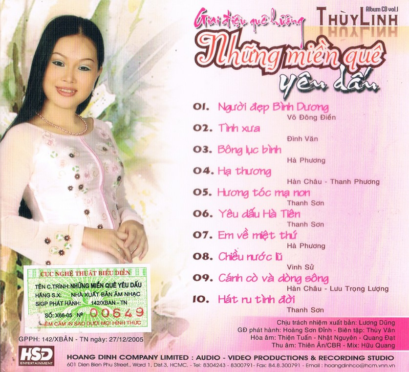 Những Miền Quê Yêu Dấu - Thùy Linh Vol.1 (Hoàng Đỉnh CD)