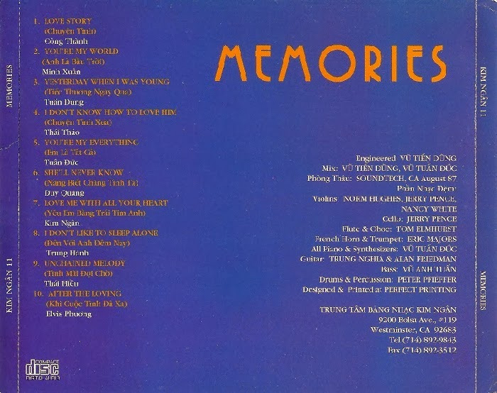 Memories (Kim Ngân CD011)