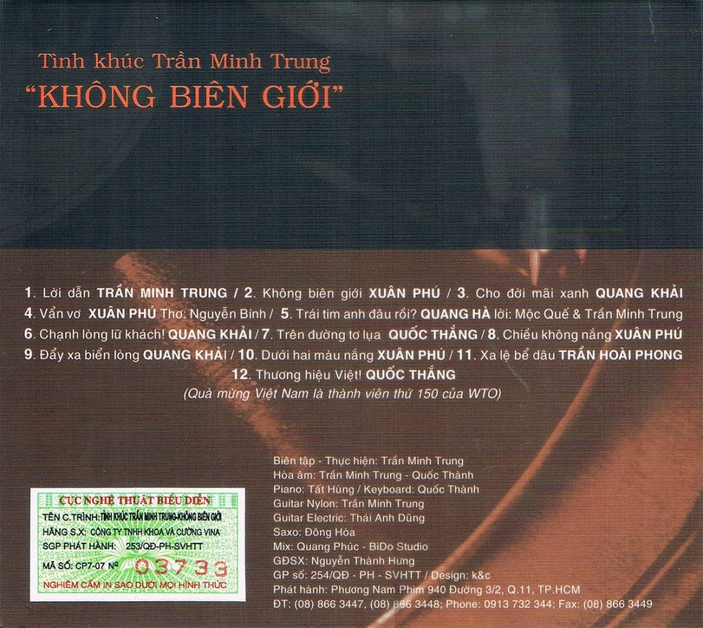 Không Biên Giới - Trần Minh Trung (Phương Nam CD)