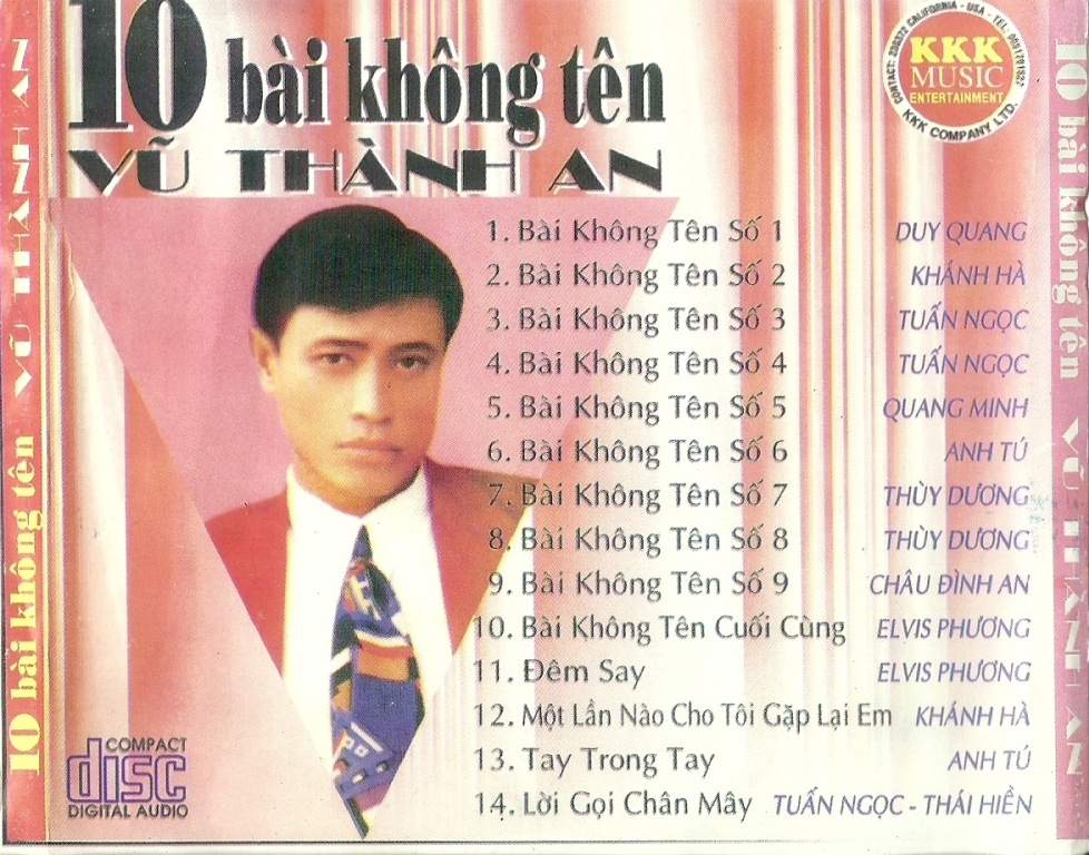 10 Bài Không Tên Vũ Thành An (KKK CD)