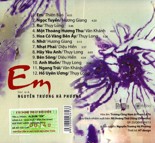 Phương Nam CD - Em - Nhạc Sĩ Nguyễn Trương Hà Phương