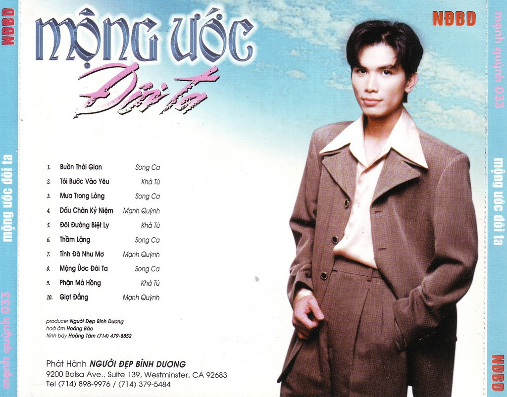 Người Đẹp Bình Dương CD033 - Mộng Ước Đôi Ta