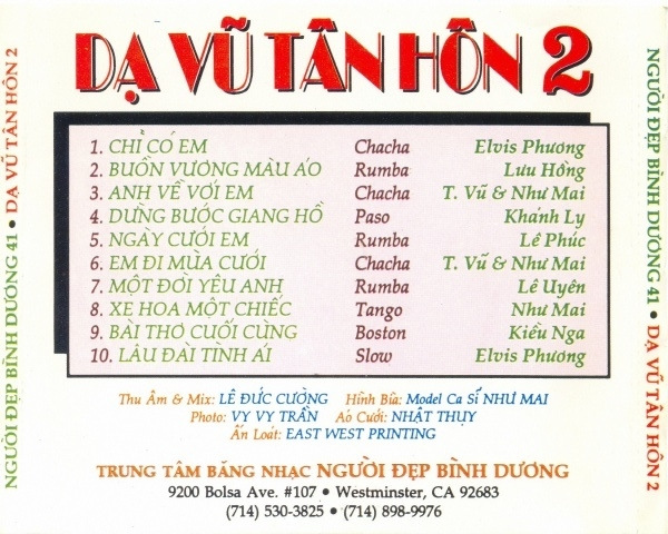 Người Đẹp Bình Dương CD041 - Dạ Vũ Tân Hôn 2