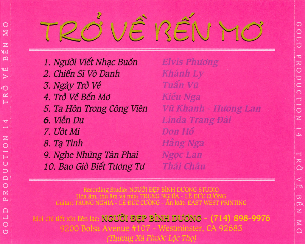 Người Đẹp Bình Dương CD - Trở Về Bến Mơ