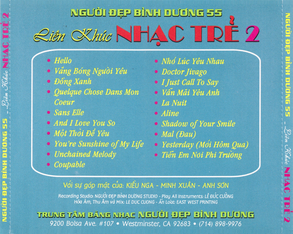 Người Đẹp Bình Dương CD054 - Liên Khúc Nhạc Trẻ 2