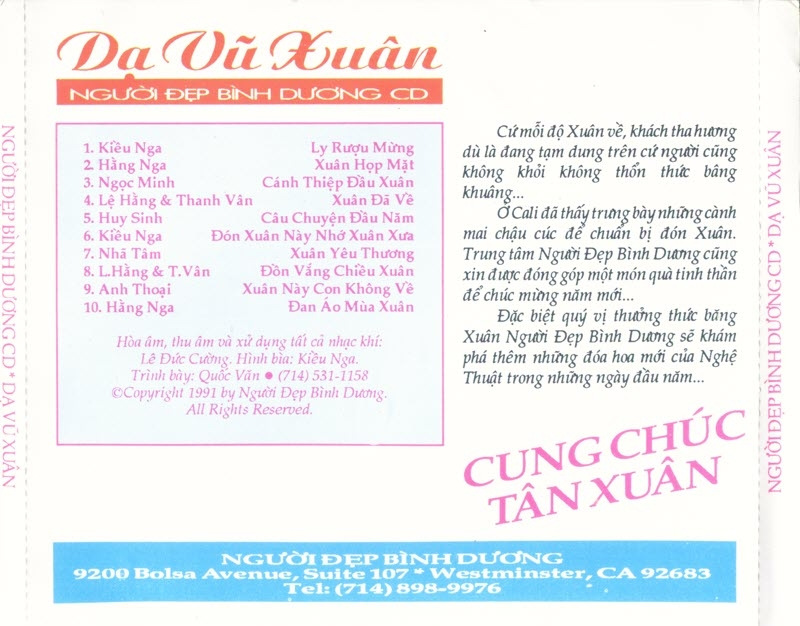 Người Đẹp Bình Dương CD017 - Dạ Vũ Xuân