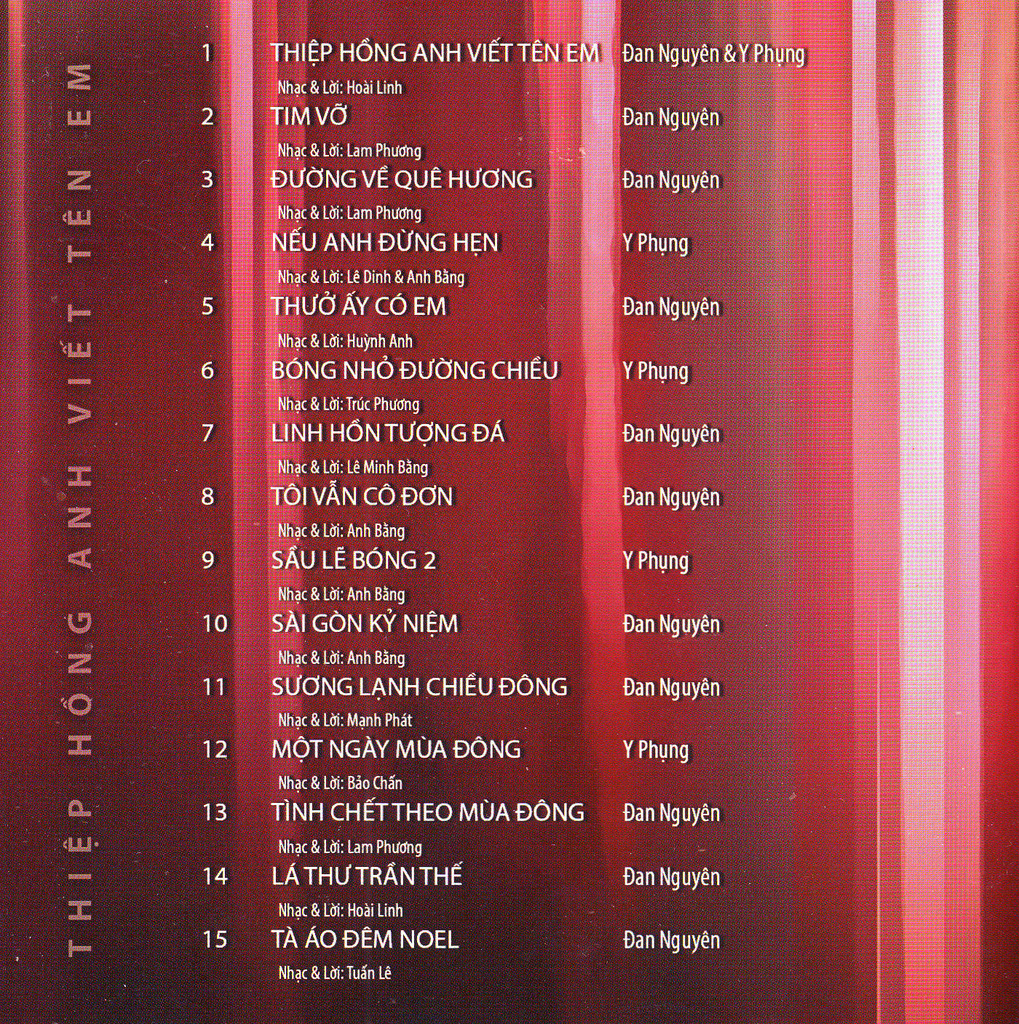 Asia CD 338 - Thiệp Hồng Anh Viết Tên Em