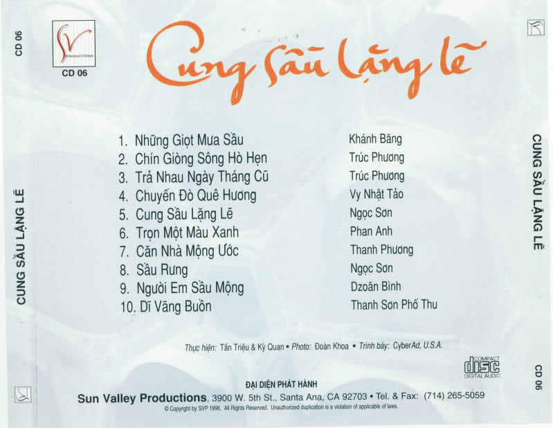 Sun Valley CD 006 - Cung Sầu Lặng Lẽ