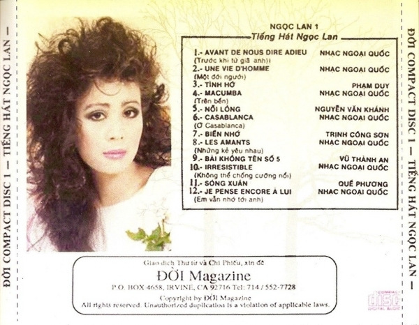 Đời Magazine CD01 - Tiếng Hát Ngọc Lan 1