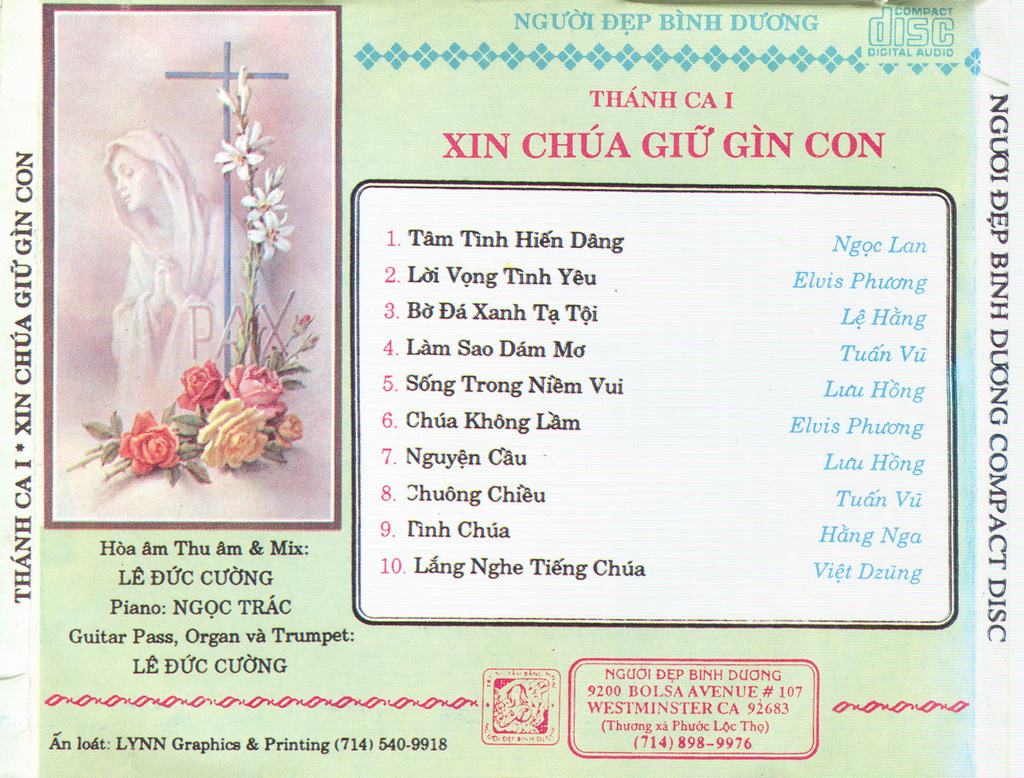 Người Đẹp Bình Dương CD - Thánh Ca 1 - Xin Chúa Giữ Gìn Con