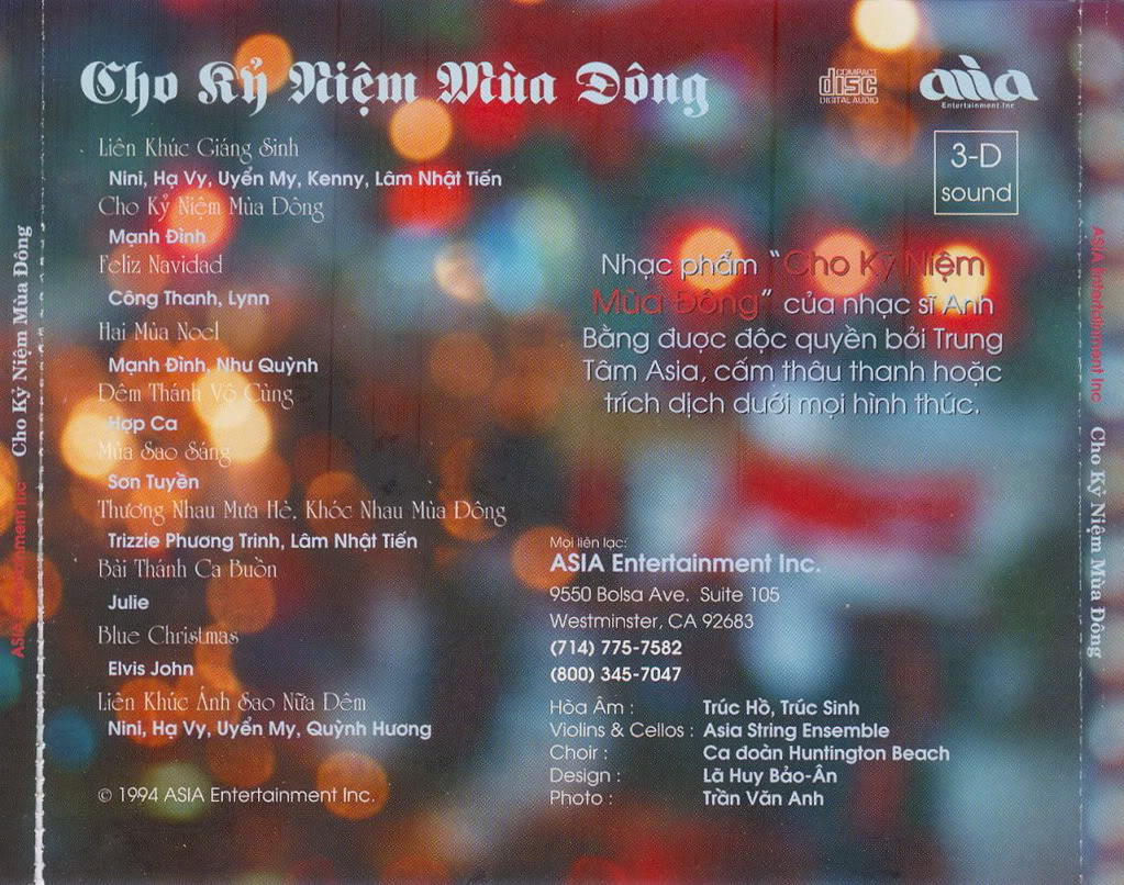 Asia CD069 - Cho Kỷ Niệm Mùa Đông