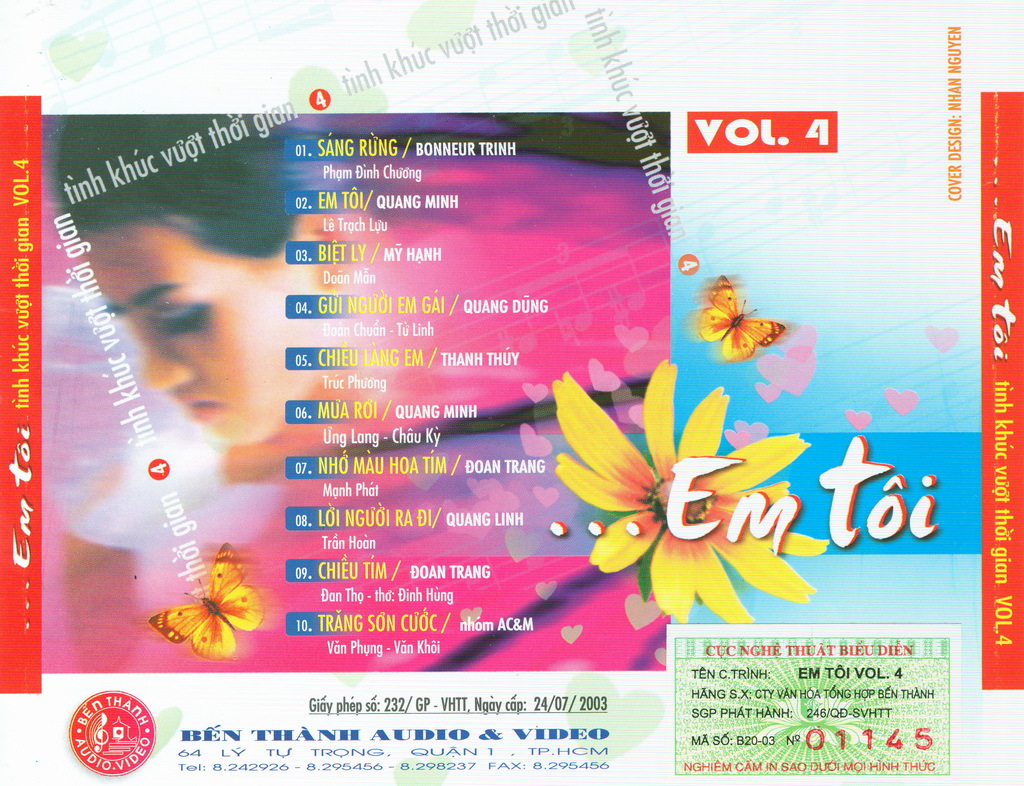 Bến Thành CD - Tình Khúc Vượt Thời Gian Vol 4 - Em Tôi