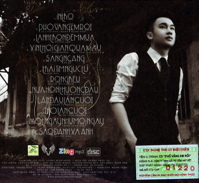 Tiếng Hát Việt CD - Dương Triệu Vũ - Phố Vắng Em Rồi
