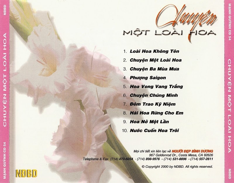 Người Đẹp Bình Dương CD - Mạnh Quỳnh, Thanh Thanh - Chuyện Một Loài Hoa