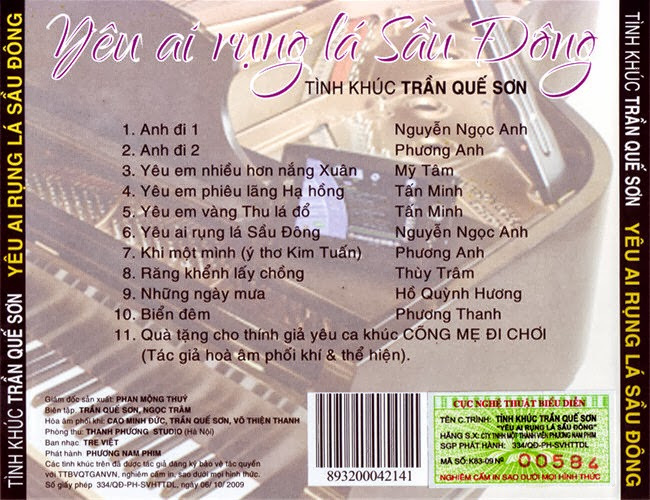 Phương Nam CD - Tình Khúc Trần Quế Sơn - Yêu Ai Rụng Lá Sầu Đông