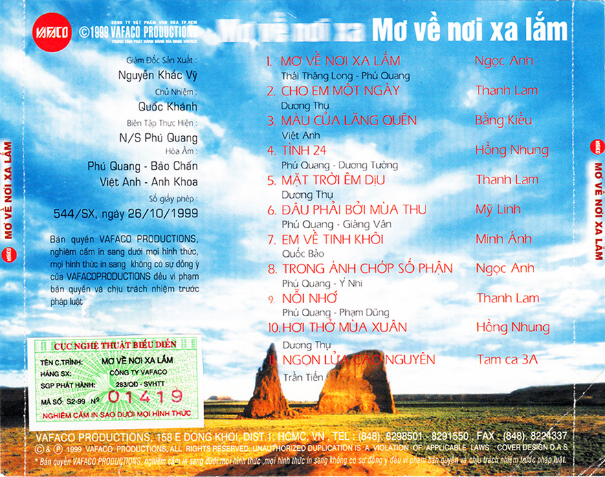 Mơ Về Nơi Xa Lắm (Vafaco CD)