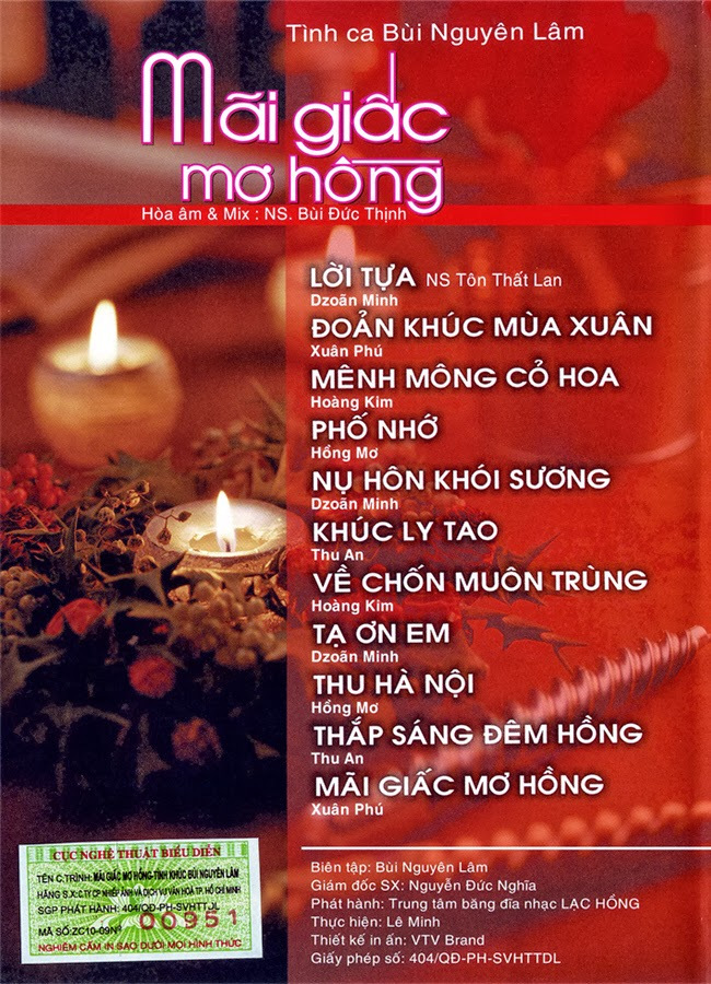 Mãi Giấc Mơ Hồng - Tình Khúc Bùi Nguyên Lâm (Lạc Hồng CD)