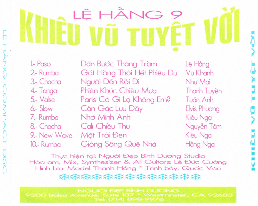 Lệ Hằng CD009 - Khiêu Vũ Tuyệt Vời