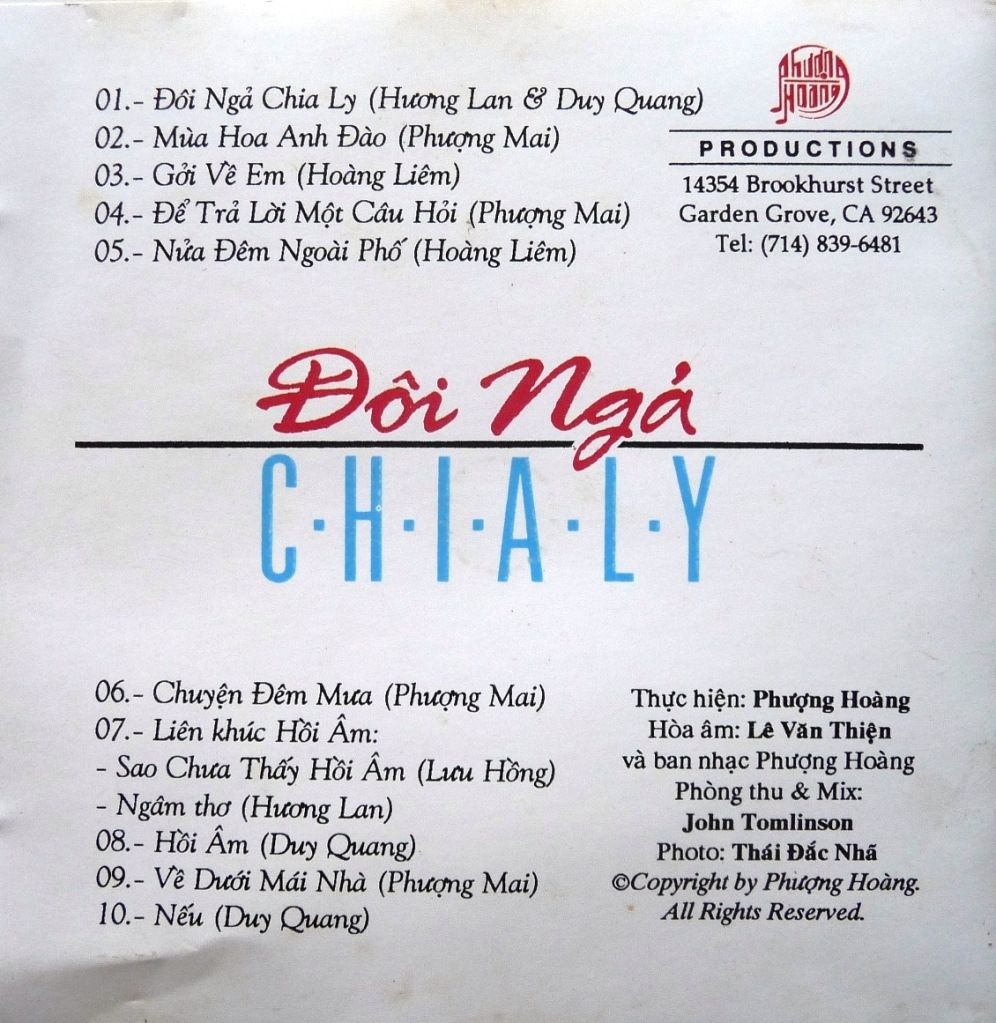 Phượng Hoàng CD022 - Đôi Ngã Chia Ly