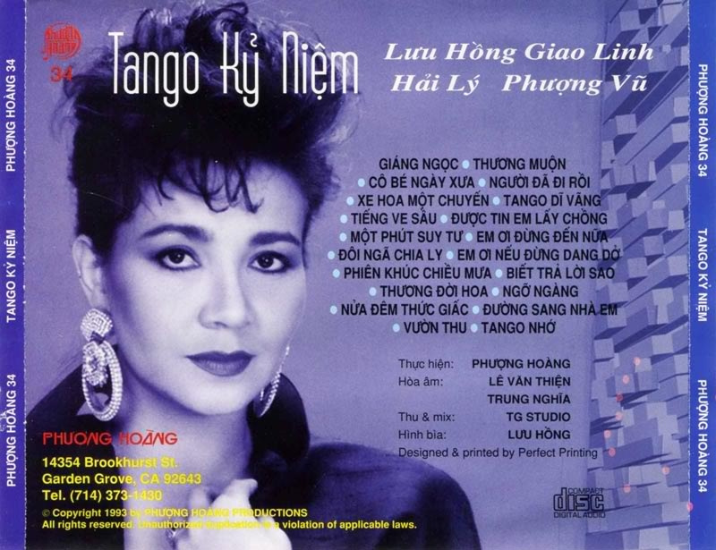 Phượng Hoàng CD034 - Tango Kỷ Niệm