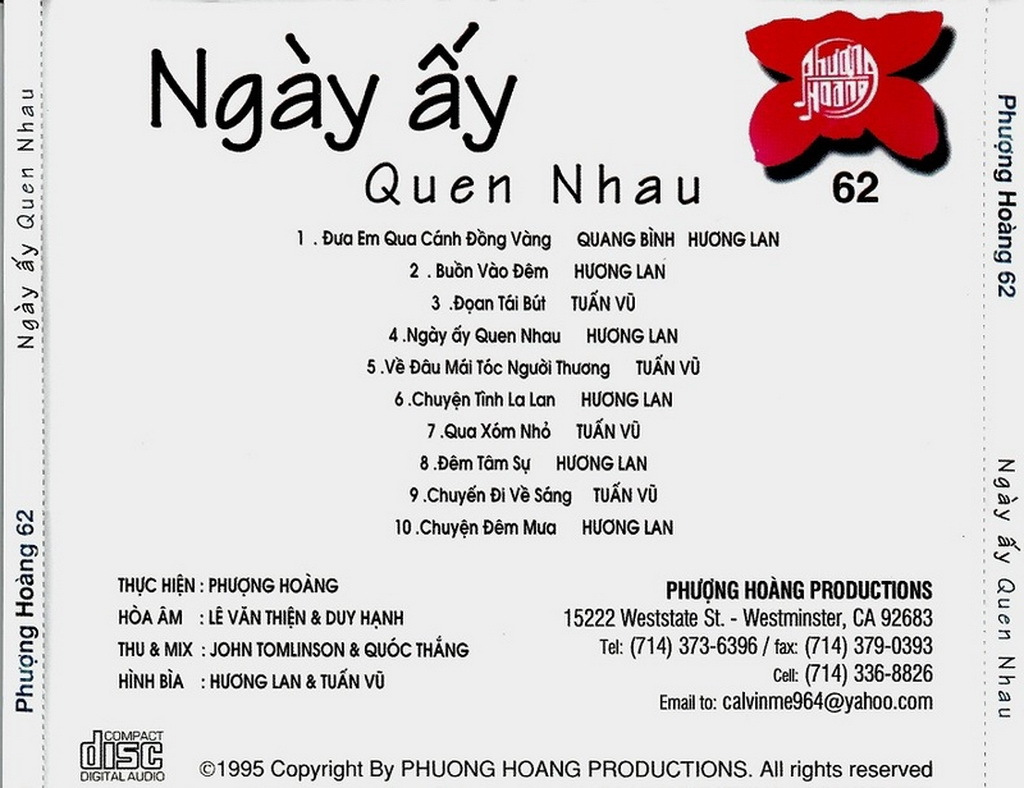Phượng Hoàng CD062 - Ngày Ấy Quen Nhau