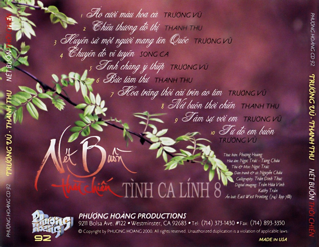 Phượng Hoàng CD092 - Nét Buồn Thời Chiến