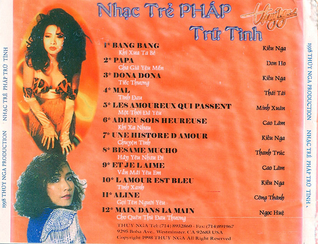 Thúy Nga CD - Nhạc Trẻ Pháp Trữ Tình Vol 1
