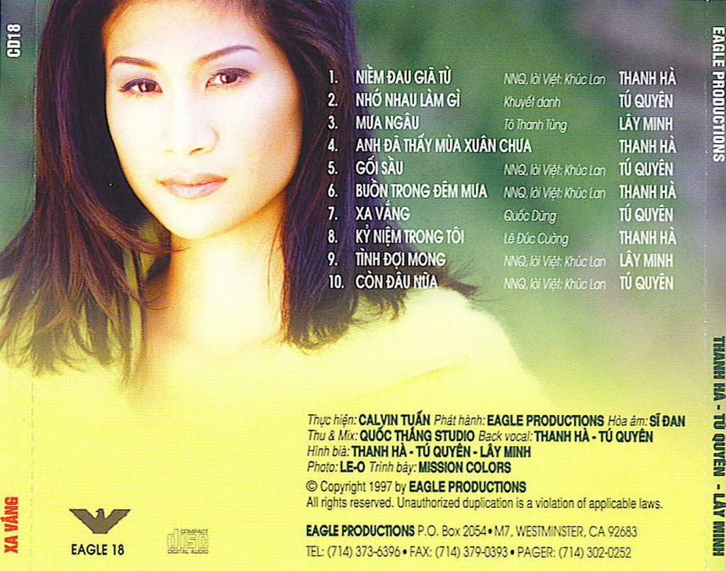 Eagle CD18 - Thanh Hà, Tú Quyên, Lây Minh - Xa Vắng