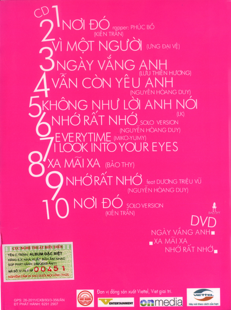 Bảo Thy - Special Album (Dihavina CD)