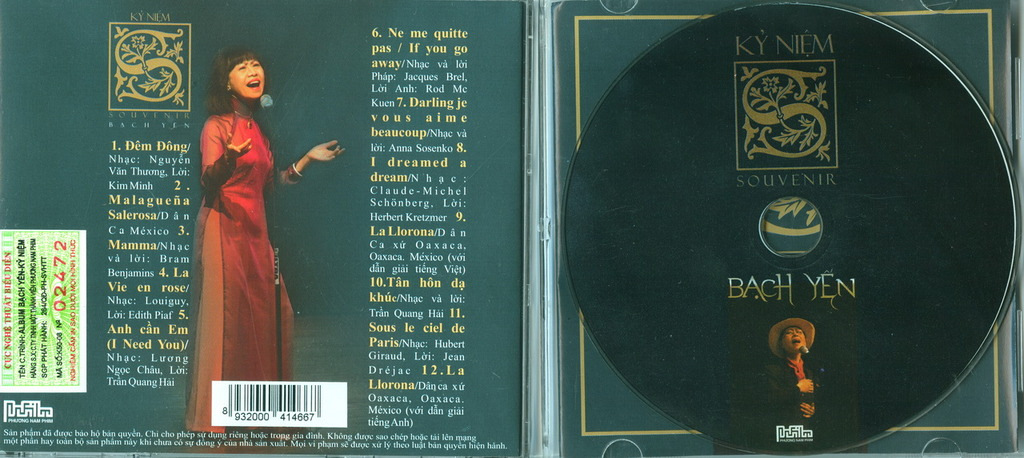 Phương Nam CD - Kỷ Niệm - Bạch Yến (Souvenir)