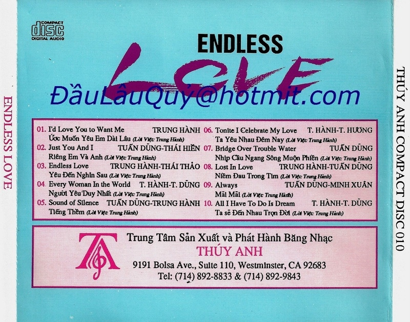 Thúy Anh CD010 - Endless Love